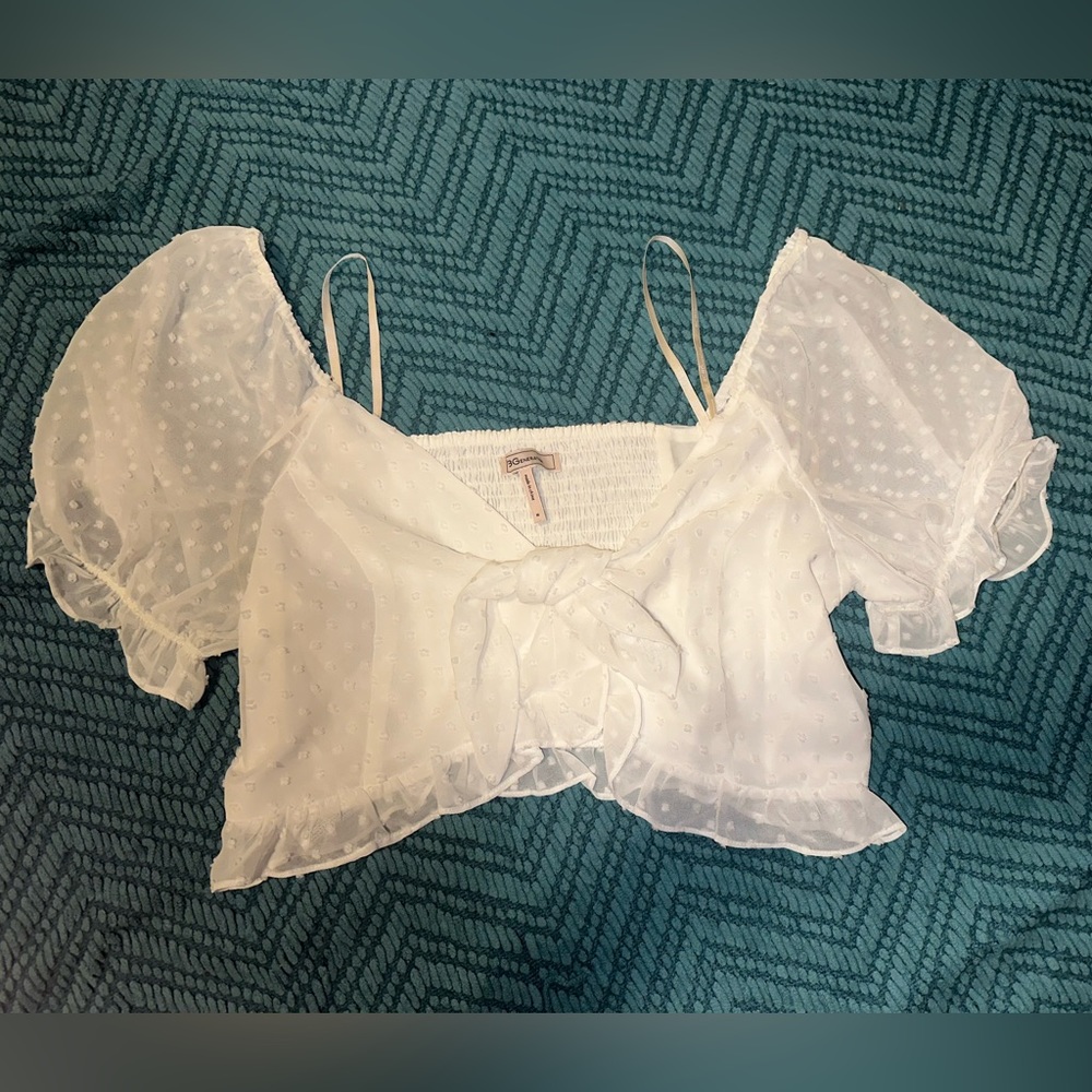 BCBGeneration White Crop Top M